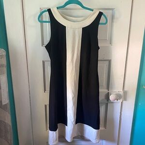 Black and White Sleeveless Dress